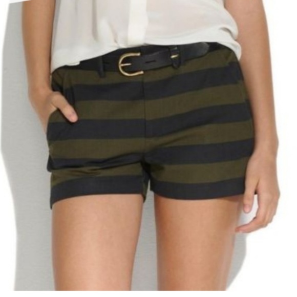 Madewell Pants - Striped Madewell Tailored Shorts